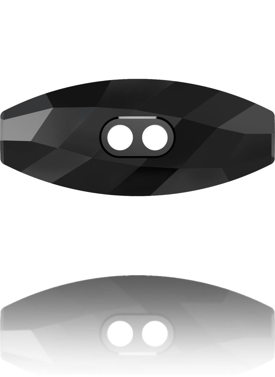 Swarovski 3024 Düğme 23mm Jet (280) Foyasız - Siyah Renkli Düğme