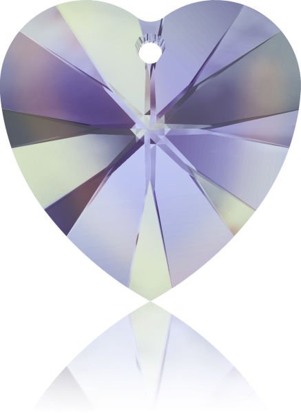 Swarovski 6228 14mm Crystal Vitrail Light (001VL) - Kalp Kolye Ucu