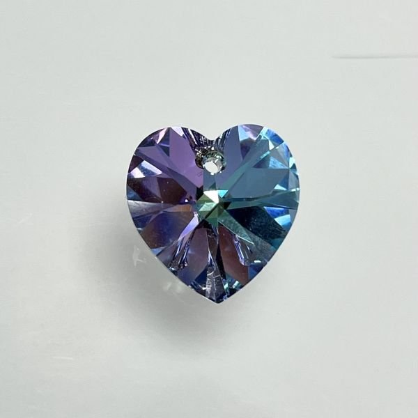 Swarovski 6228 14mm Crystal Vitrail Light (001VL) - Kalp Kolye Ucu