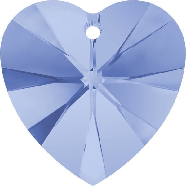 Swarovski 6228 14mm Light Sapphire (211) - Açık Mavi Kalp Kolye Ucu