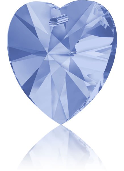 Swarovski 6228 14mm Light Sapphire (211) - Açık Mavi Kalp Kolye Ucu