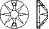 3288 8mm Crystal AB (001AB) Foiled - Round Janjan Two Hole Post Stone