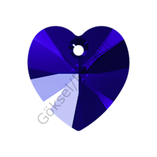 6228 14mm Majestic Blue (296) - Lacivert Kalp Kolye Ucu