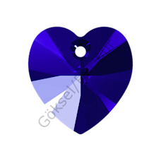 6228 14mm Majestic Blue (296) - Lacivert Kalp Kolye Ucu