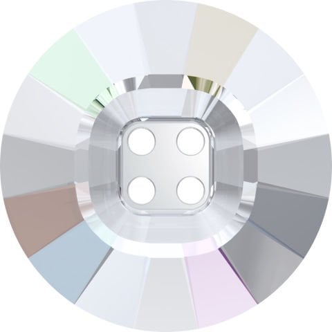 Swarovski 3018 Düğme 23mm Crystal Aurore Boreale (001AB) Foyasız - Janjan Renkli Ortadan Dikilebilir Düğme