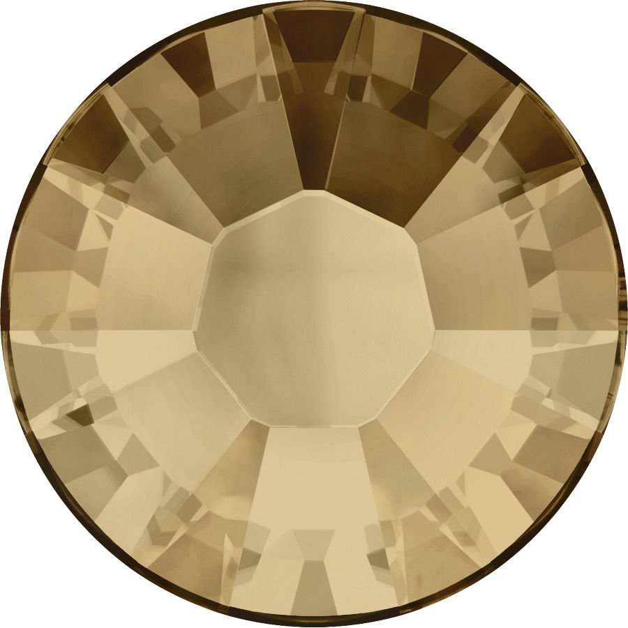 2028 SS30 Crystal Golden Shadow (001GSHA) Foiled - Foyalı Altı Düz Taş