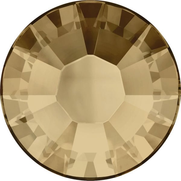 2028 SS30 Crystal Golden Shadow (001GSHA) Foiled - Foyalı Altı Düz Taş