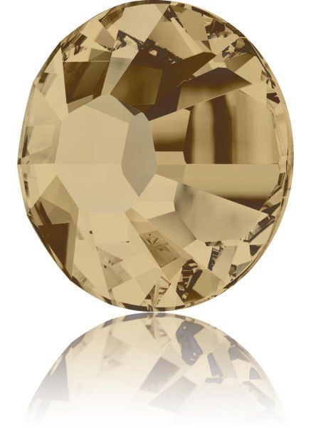 2028 SS30 Crystal Golden Shadow (001GSHA) Foiled - Foyalı Altı Düz Taş