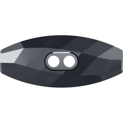 Swarovski 3024 Düğme 23mm Jet Hematite (280HEM) Foyasız - Metalik Siyah Renkli Düğme