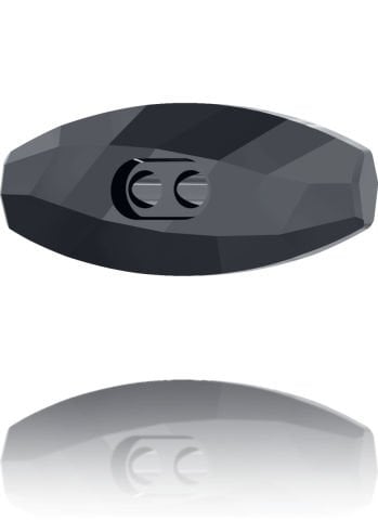 Swarovski 3024 Düğme 23mm Jet Hematite (280HEM) Foyasız - Metalik Siyah Renkli Düğme