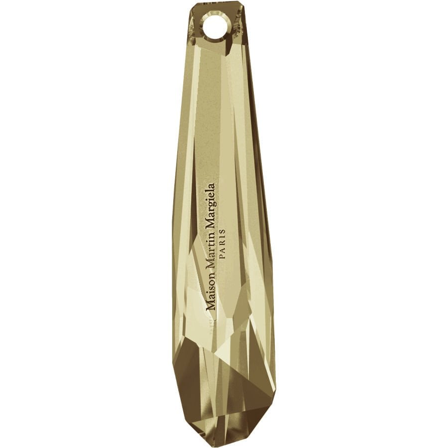 Swarovski 6016/G Sarkıt 30mm Crystal Golden Shadow V (001GSHAV)  - Çok Kesimli Parlak Altın Renkli Kolye Ucu