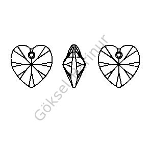 6228 14mm Light Silk (261) - Açık Krem Kalp Kolye Ucu
