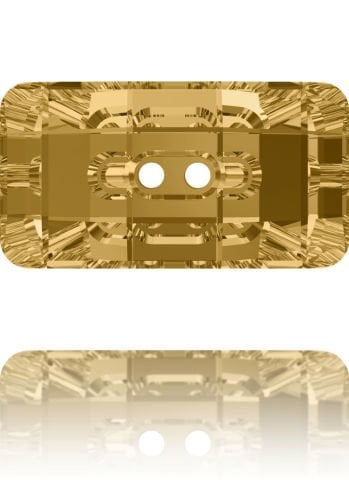 Swarovski 3093 Düğme 21x11mm Light Colorado Topaz (246) M - Açık Kahverengi Dikdörtgen Şekilli İki Delikli Kristal Düğme