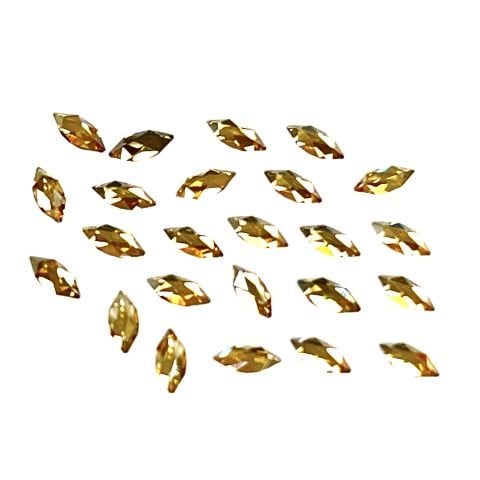 Swarovski 2201 İnce Mekik 4x1,8mm Crystal Golden Shadow (001GSHA) F - Mekik Şekli Altın Parlak Mini Kristal Taş