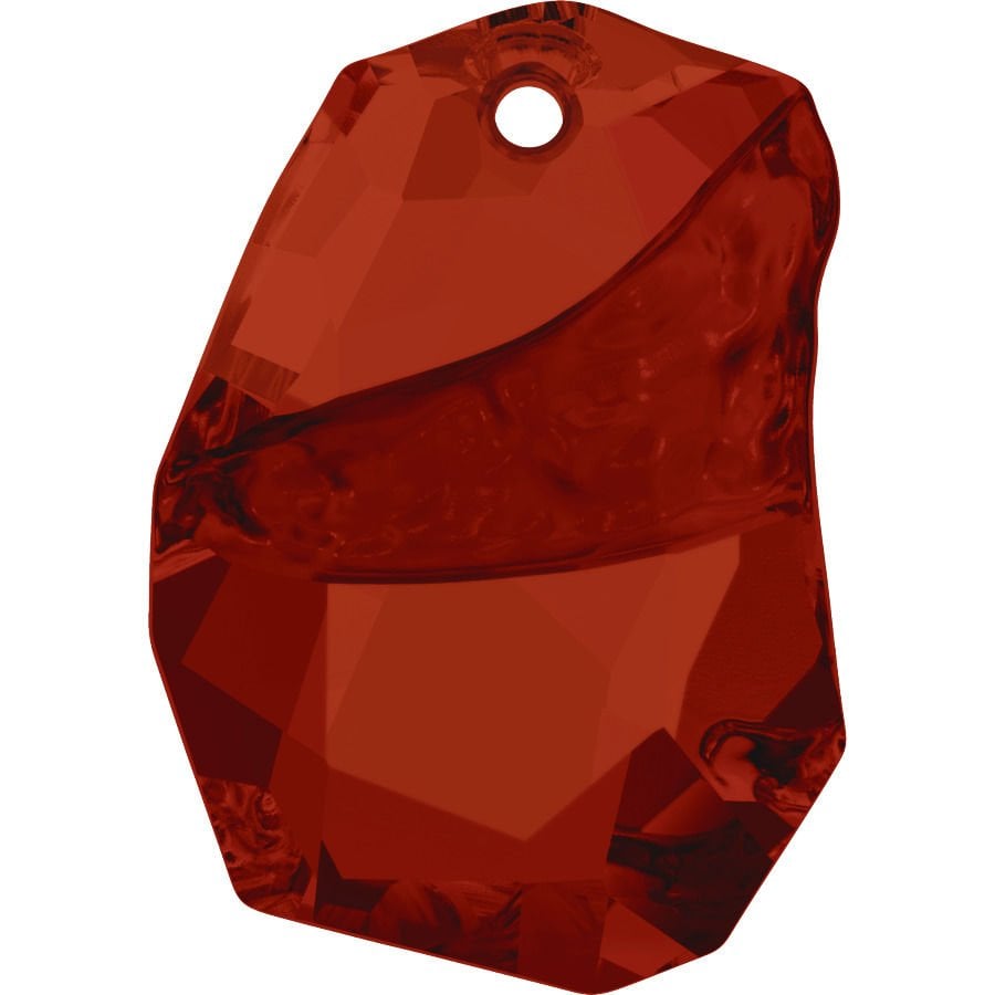 Swarovski 6191 Divine Rock 19mm Crystal Red Magma (001REDM) - Çok Kesimli Kırmızı Kolye Ucu
