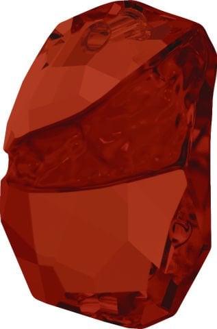 Swarovski 6191 Divine Rock 27mm Crystal Red Magma (001REDM) - Çok Kesimli Kırmızı Kolye Ucu