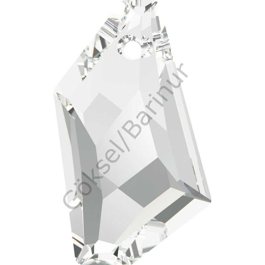 6670 24mm Crystal (001) - Şeffaf De-Art Kolye Ucu