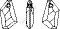 6670 24mm Crystal (001) - Şeffaf De-Art Kolye Ucu