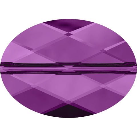 Swarovski 5050 Oval Boncuk 14x10mm Fuchsia (502) - Koyu Pembe Renkli Boncuk