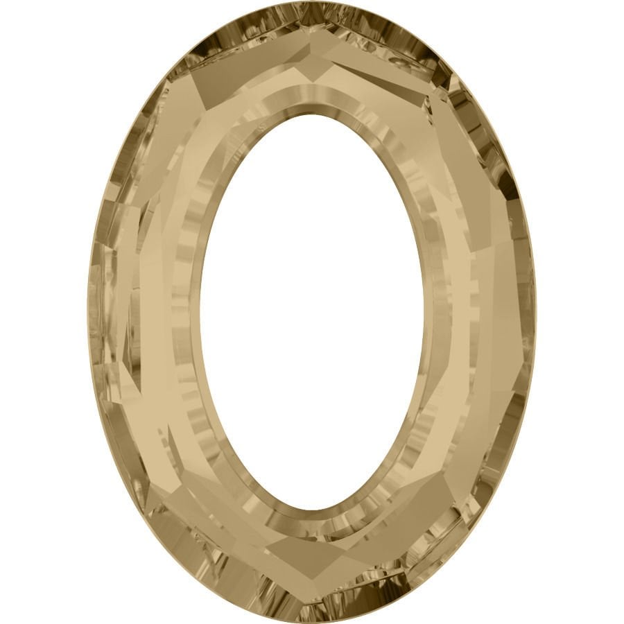 Swarovski 4137 Halka 15x11mm Crystal Golden Shadow (001GSHA) Altın Renk Foyasız