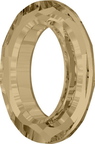 Swarovski 4137 Halka 15x11mm Crystal Golden Shadow (001GSHA) Altın Renk Foyasız