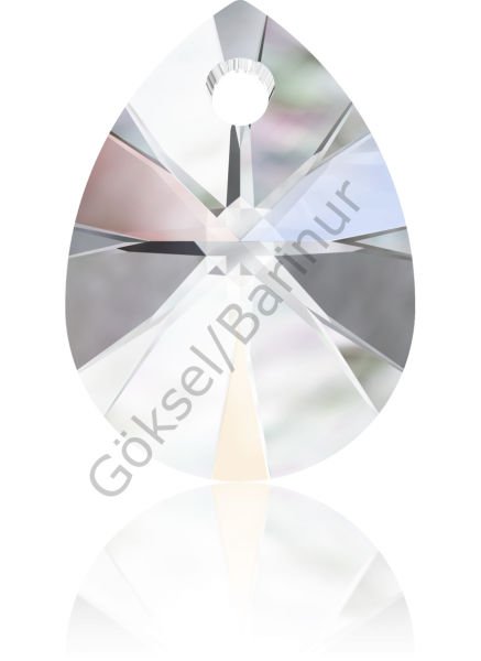 6128 12mm Crystal Aurore Boreale (001AB) - Janjan Armut Kristal Kolye Ucu