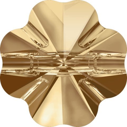 Swarovski 3011 Yonca Düğme 10mm Crystal Golden Shadow (001GSHA) - Şeffaf Altın Renkli Düğme