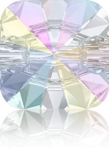 3009 14mm Crystal AB (001AB) Foyalı - Kare Janjan Alttan Dikilebilir Düğme