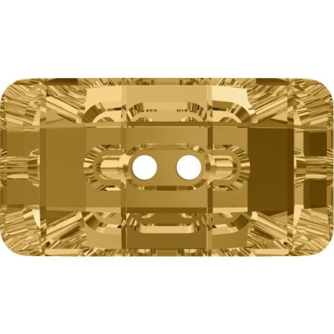 Swarovski 3093 Düğme 30x16mm Light Colorado Topaz (246) F - Açık Kahverengi Dikdörtgen Şekilli İki Delikli Kristal Düğme