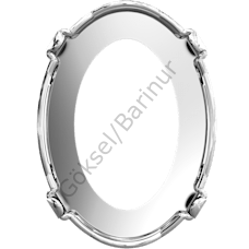 JOSEF BERGS 14X10mm Oval - 4 Delikli Yuva - Beyaz Kaplamalı