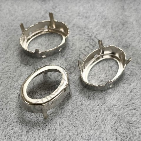 JOSEF BERGS 14X10mm Oval - 4 Delikli Yuva - Beyaz Kaplamalı