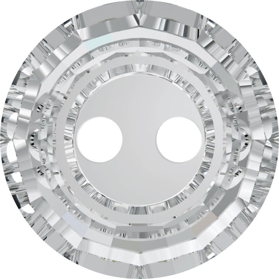 3122 10mm Crystal (001) U - Beyaz Renkli Ortadan Dikilebilir Düğme
