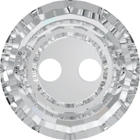 3122 10mm Crystal (001) U - Beyaz Renkli Ortadan Dikilebilir Düğme