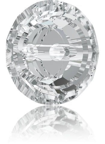 3122 10mm Crystal (001) U - Beyaz Renkli Ortadan Dikilebilir Düğme