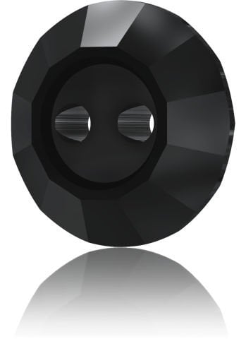 3122 10mm Jet (280) U - Siyah Renkli Ortadan Dikilebilir Düğme