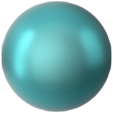 5810 6mm Crystal Irid. Dark Turquoise Pearl (001 2029) - Koyu Turkuaz İnci Boncuk