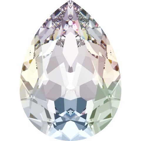 4320 10x7mm Crystal AB (001AB) Unfoiled - Janjan Drop Shaped Stone