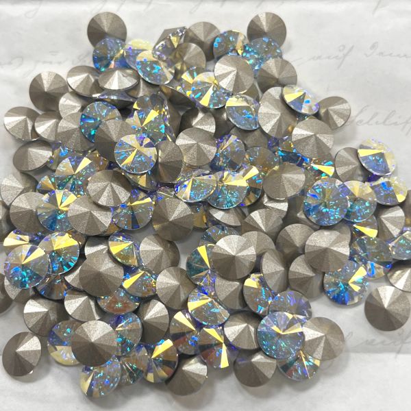 1122 SS39 Crystal AB (001AB) Foyalı Mercimek Rivoli Kristal Taş - 12-72-144 Adetlik Paketler