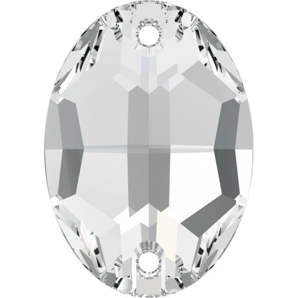 3210 16x11 Crystal (001) Foiled - Foyalı Oval Dikme Kristal Taş