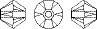 5328 3mm Crystal AB (001AB) - Janjan Bicone Kesme Boncuk