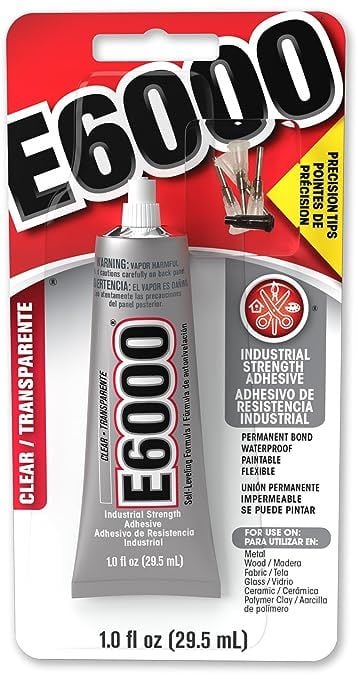 E6000 Orijinal Şeffaf Taş Yapıştırıcısı 29.5ml - İğne Aparatlı