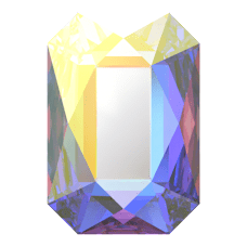 2602 3.7x2.5mm Crystal Aurore Boreale (001AB) Foiled - Rectangular Janjan Mini Crystal Stone