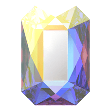 2602 3.7x2.5mm Crystal Aurore Boreale (001AB) Foiled - Rectangular Janjan Mini Crystal Stone