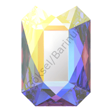2602 3,7x2,5mm Crystal Aurore Boreale (001AB) Foyalı - Dikdörtgen Janjan Mini Kristal Taş