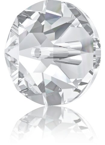 3188 4mm Crystal (001) F - Ortadan Delikli Foyalı Beyaz Dikme Taş