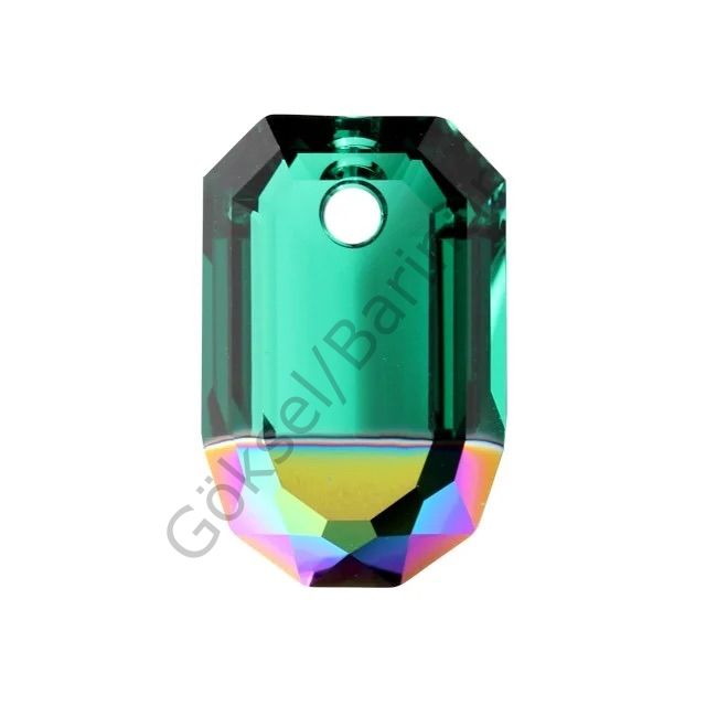 6508 22x14mm Symbiosis Kolye Ucu - Emerald Scarab.Green Z (205 SCGRZ)