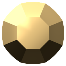 Swarovski 2000 Altı Düz SS3 Crystal Aurum (001 AUR) F - Altın Renkli Mini Kristal Taş