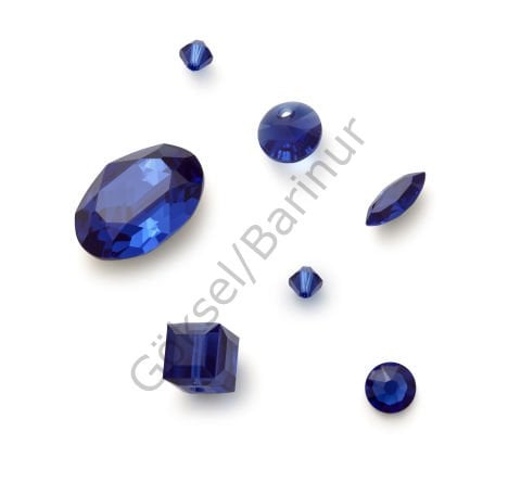 4320 14x10mm Recreated Dark Sapphire (1404) Foiled - Drop Shaped Dark Navy Blue Crystal Stone - New Collection Product