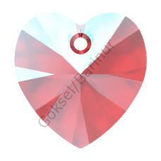 6228 14mm Light Siam Shimmer (227SHIM) - Red Heart Pendant