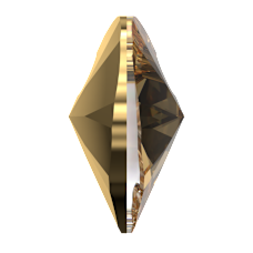 Swarovski 6228 Kalp 10mm Crystal Aurum (001AUR) - Altın Renk Kolye Ucu